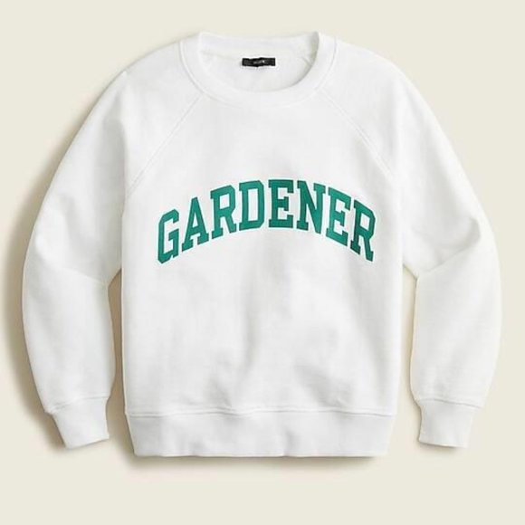 J Crew BF331 NWT Woman Size 2X University Cotton Terry "Gardener" Sweatshirt - Picture 1 of 6